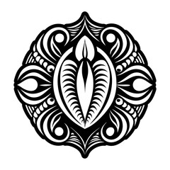 Fototapeta premium A filled style icon of cowrie shell symbol