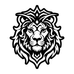A filled style icon of lion symbol