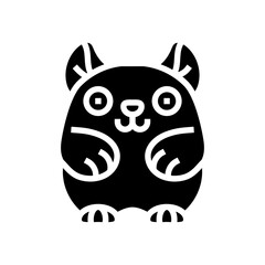 paws cute monster glyph icon vector illustration