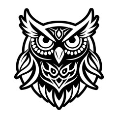 A glyph style icon of owl symbol