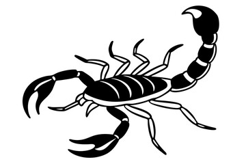 scorpion line art silhouette vector illustration