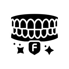 Naklejka premium using fluoride treatments glyph icon vector illustration