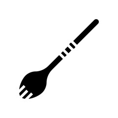 spork titanium ultralight glyph icon vector illustration