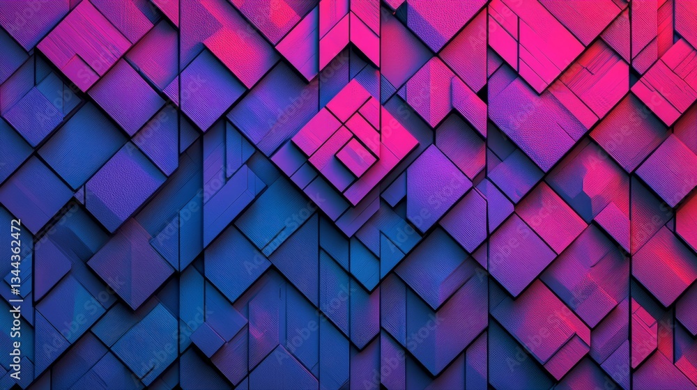 Poster a 3d render featuring a modern tech background with perfectly constructed cubes of varying sizes, in
