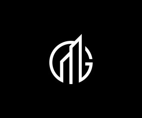 MG letter circle clean fresh logo
