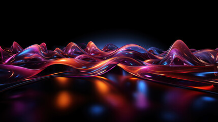 Futuristic Glowing Plasma Currents