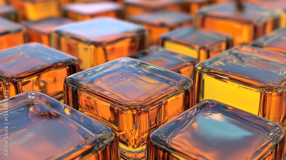 Poster a 3d render featuring an orange tech background with a neural network, representing the intelligent 