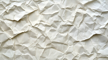 Fototapeta premium Crumpled white paper texture background (1)