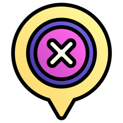 Obraz premium Error. Editable vector icon, coloured with outlined stroke.