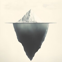 Hidden Depth: Iceberg for Ocean, Minimalist.