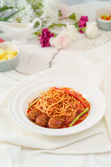 Pasta on a fresh background