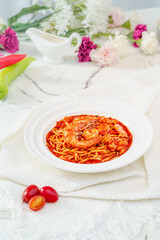 Pasta on a fresh background