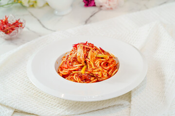 Pasta on a fresh background