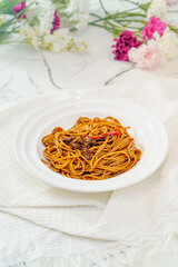 Pasta on a fresh background
