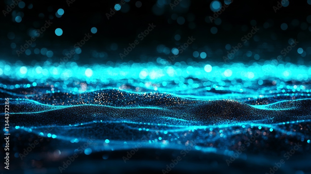 Aufkleber the concept of smart networks and connections is depicted in a blue, futuristic digital style throug