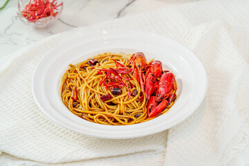 Pasta on a fresh background