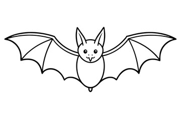 bat line art silhouette vector illustration