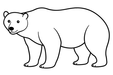 bear line art silhouette vector illustration