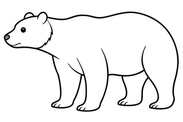 bear line art silhouette vector illustration