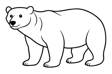bear line art silhouette vector illustration