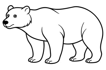 bear line art silhouette vector illustration