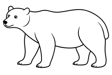bear line art silhouette vector illustration