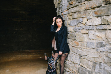 Confident Woman with Doberman – Strength and Elegance