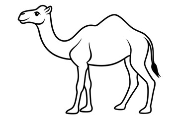 camel line art silhouette vector illustration