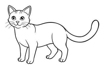 cat line art silhouette vector illustration
