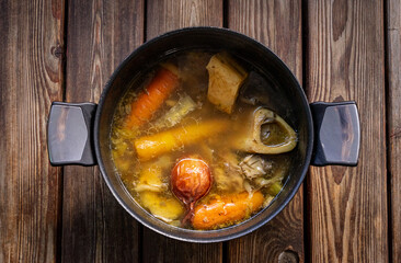 Hearty Austrian Beef Broth with Vegetables