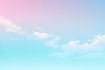 Obraz premium A gradient sky showcasing soft pastel hues and fluffy clouds