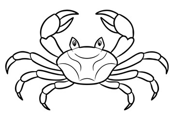 crab line art silhouette vector illustration
