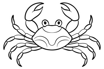 crab line art silhouette vector illustration