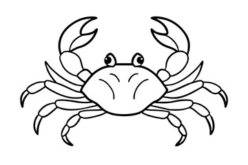 crab line art silhouette vector illustration