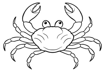 crab line art silhouette vector illustration