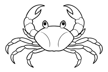 crab line art silhouette vector illustration
