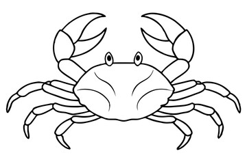 crab line art silhouette vector illustration
