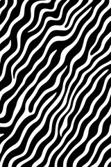 High-Quality Zebra Print Vector – Stylish Black and White Seamless Pattern for Textiles & Branding