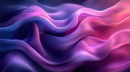 Obraz premium Abstract wavy pink, purple, and blue fabric background.