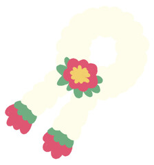 Flower garland painting for Songkran Festival, Thailand