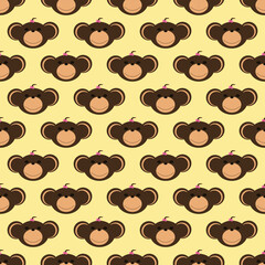 Adorable Cute Monkey Vector Seamless Pattern Digital Paper for Children's Nursery, Baby Shower Decorations, Scrapbooking, Kids Room Wallpaper, Fabric, Wrapping Paper, and Fun Jungle-Themed Crafts