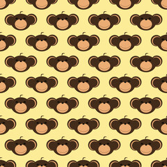 Adorable Cute Monkey Vector Seamless Pattern Digital Paper for Children's Nursery, Baby Shower Decorations, Scrapbooking, Kids Room Wallpaper, Fabric, Wrapping Paper, and Fun Jungle-Themed Crafts