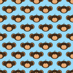 Adorable Cute Monkey Vector Seamless Pattern Digital Paper for Children's Nursery, Baby Shower Decorations, Scrapbooking, Kids Room Wallpaper, Fabric, Wrapping Paper, and Fun Jungle-Themed Crafts