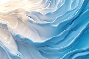 Obraz premium A holographic cloth with wavy abstract patterns rendered in 3D