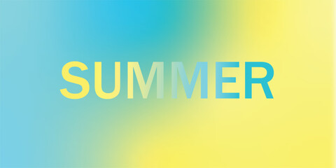 Summertime colors. Gradient transition from yellow to blue  для креативного графического дизайна летнего сезона  Vector illustration.