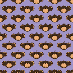 Adorable Cute Monkey Vector Seamless Pattern Digital Paper for Children's Nursery, Baby Shower Decorations, Scrapbooking, Kids Room Wallpaper, Fabric, Wrapping Paper, and Fun Jungle-Themed Crafts
