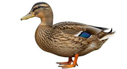 Isolated Brown Duck Standing