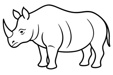 Monoline Rhino Illustration