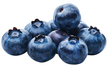 Obraz premium Isolated Blueberry PNG on transparent background
