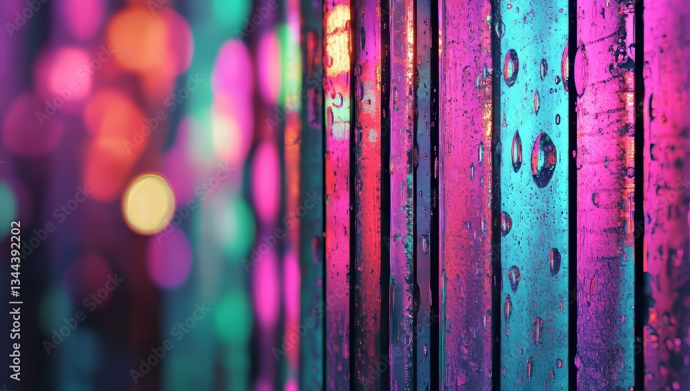 Poster a modern design featuring an abstract 3d render with vibrant vertical lines is presented